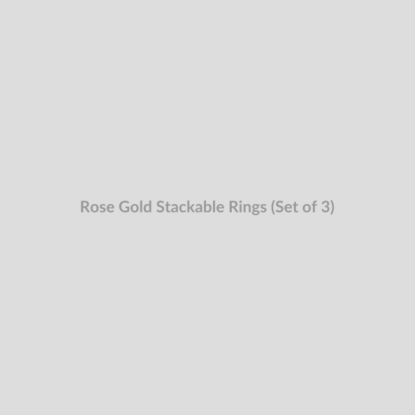 Rose Gold Stackable Rings (Set of 3)