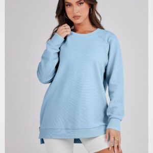 Women’s Oversized Turtleneck Tunic Sweatshirt