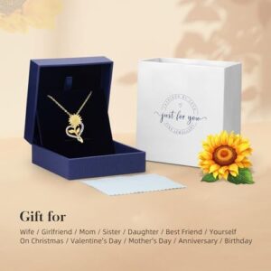18K Gold-Plated Sunflower Pendant Necklace