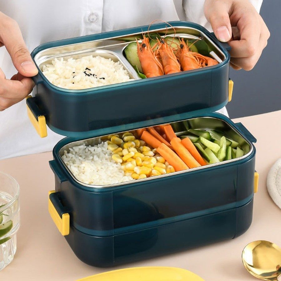 3-Tier Stainless Steel Stackable Bento Lunch Box - Image 2
