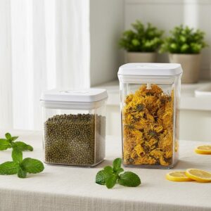 4-Piece Airtight Food Storage Canister Set with Push-Button Lids