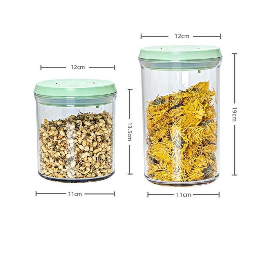 4-Piece Airtight Food Storage Canister Set with Push-Button Lids - Image 3