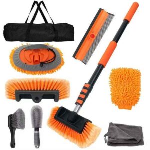 11-Piece Car Wash Cleaning Kit with Telescoping Mop