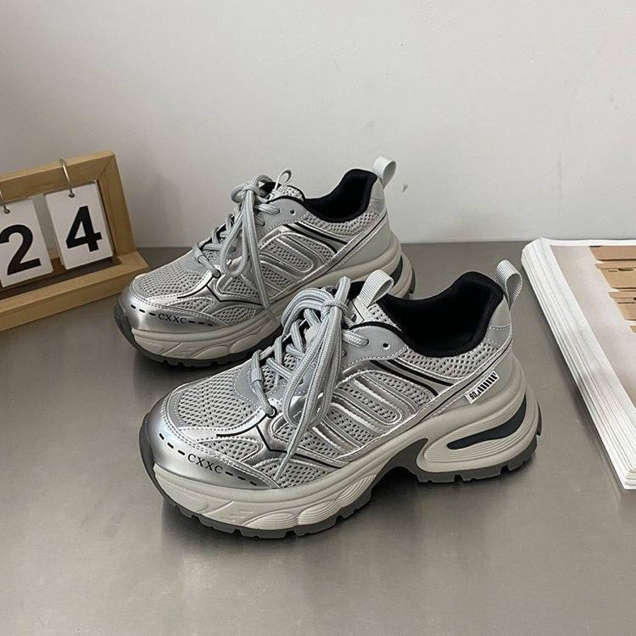 Women’s Chunky Platform Lace-Up Sneakers Women’s Chunky Platform Lace-Up Sneakers
