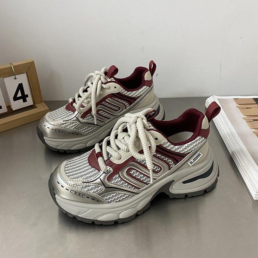 Women's Chunky Platform Lace-Up Sneakers - Image 2