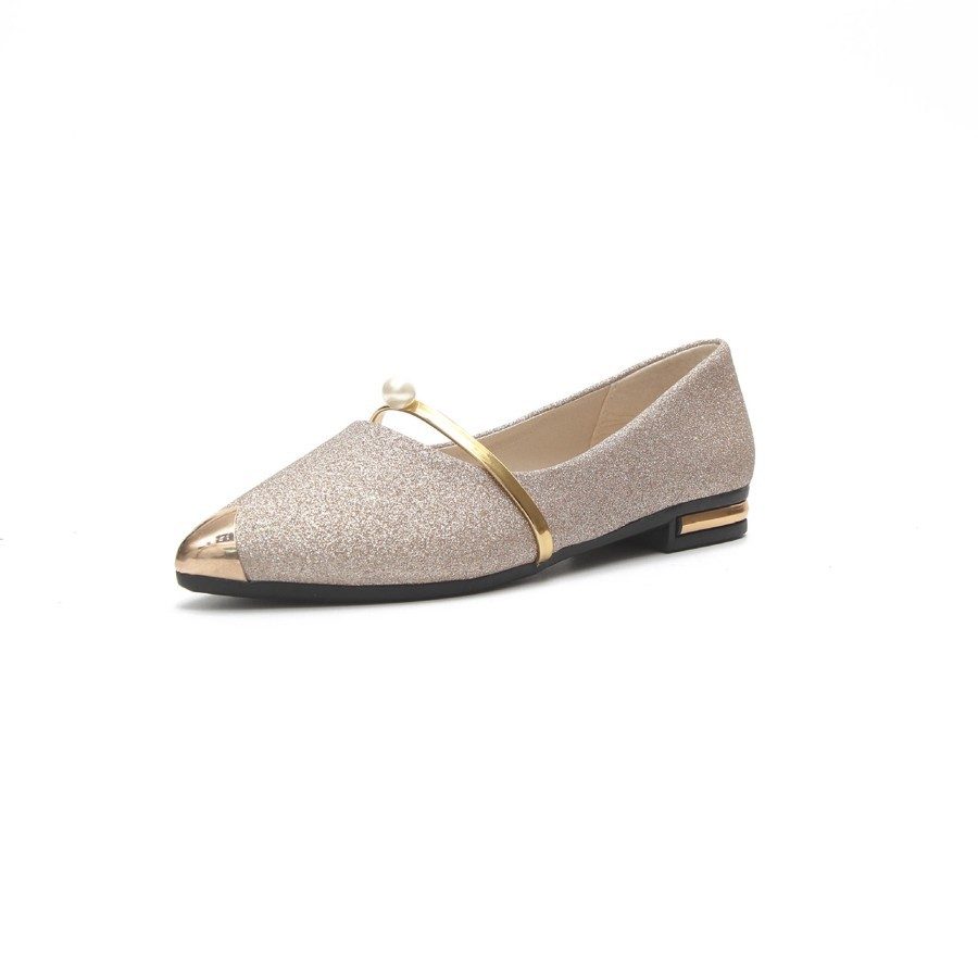 Women's Glitter Pointed-Toe Flats - Image 2