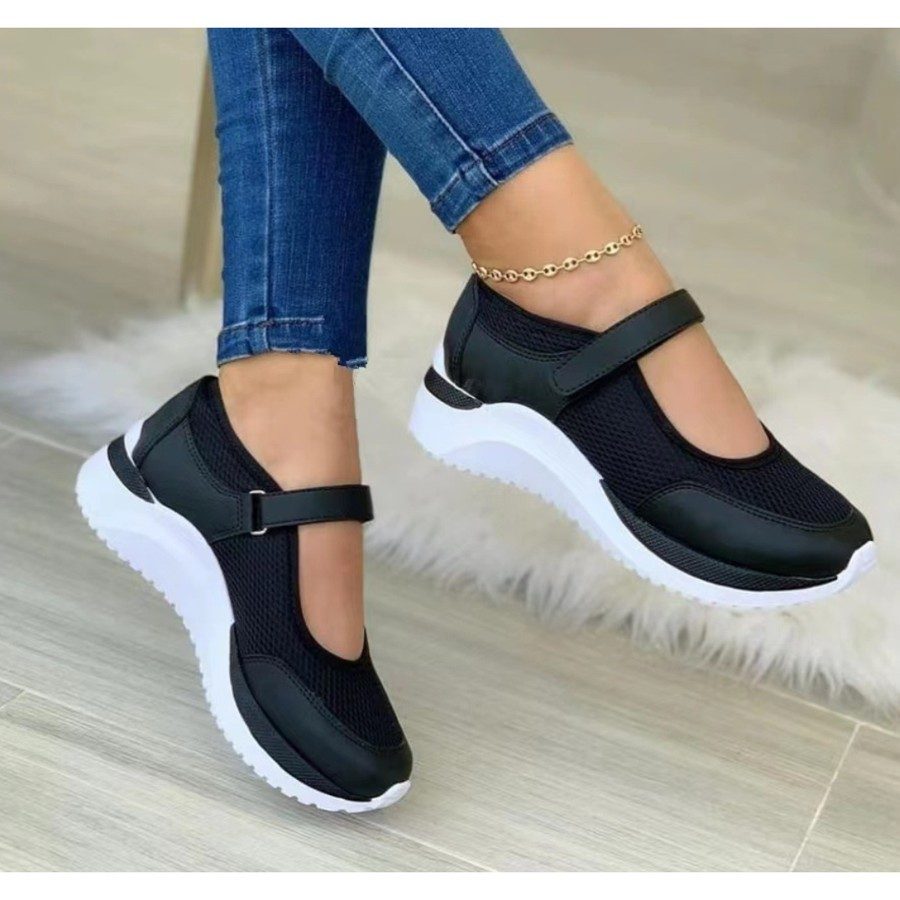 Women’s Knit Mesh Mary-Jane Platform Sneakers Women’s Knit Mesh Mary-Jane Platform Sneakers