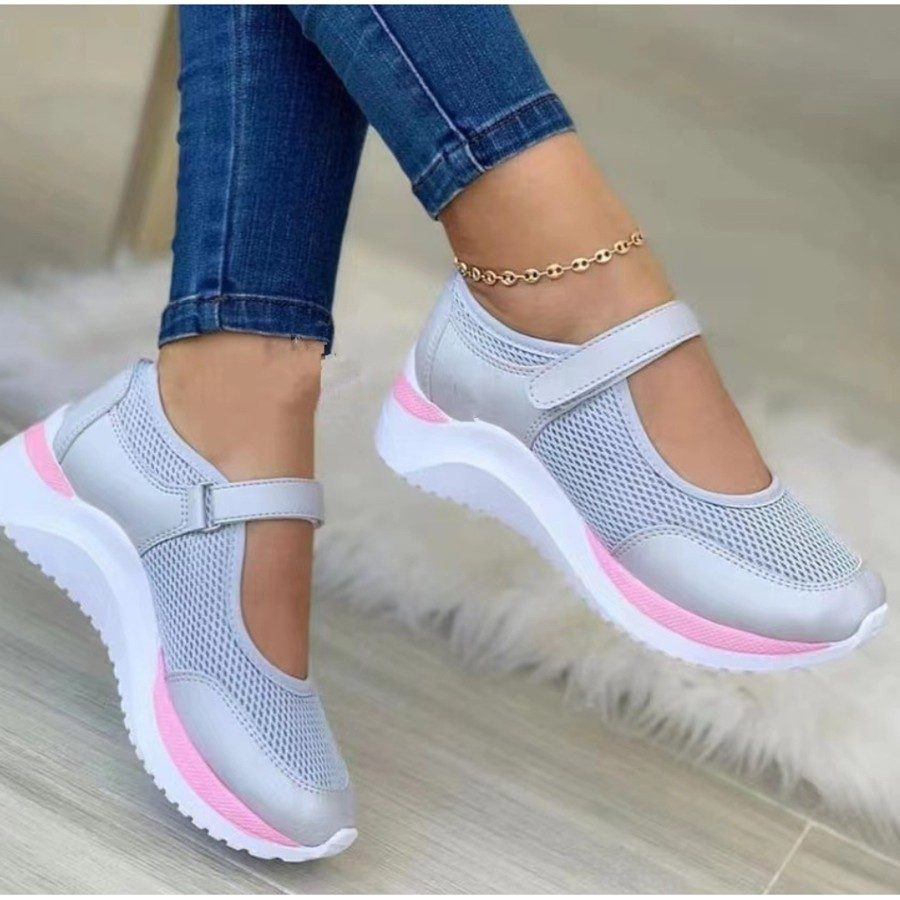 Women's Knit Mesh Mary-Jane Platform Sneakers - Image 2