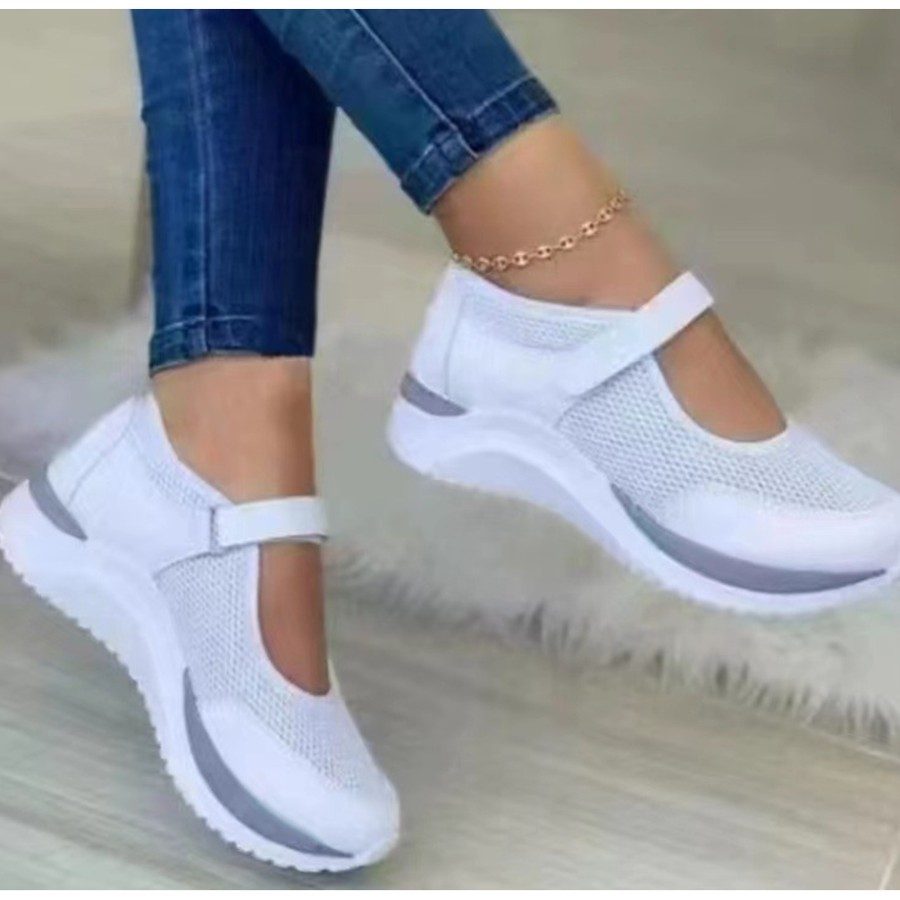 Women's Knit Mesh Mary-Jane Platform Sneakers - Image 3
