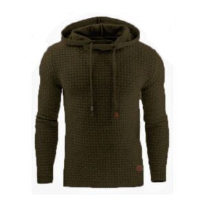 Men’s Textured Knit Pullover Hoodie