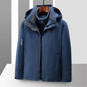 Unisex 3-in-1 Waterproof Hooded Outdoor Jacket