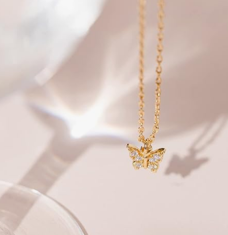 Gold-Plated Dainty Pendant Necklace for Women - Image 3