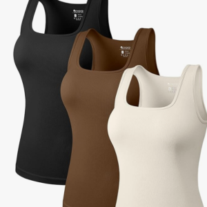 Women’s Square-Neck Layered Tank Top (3-Pack)