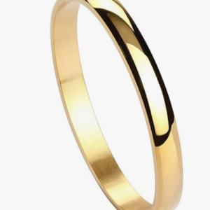 Stainless Steel Polished Oval Cuff Bangle