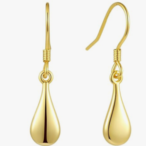 Small Gold-Tone Dangle Hoop Earrings Small Gold-Tone Dangle Hoop Earrings