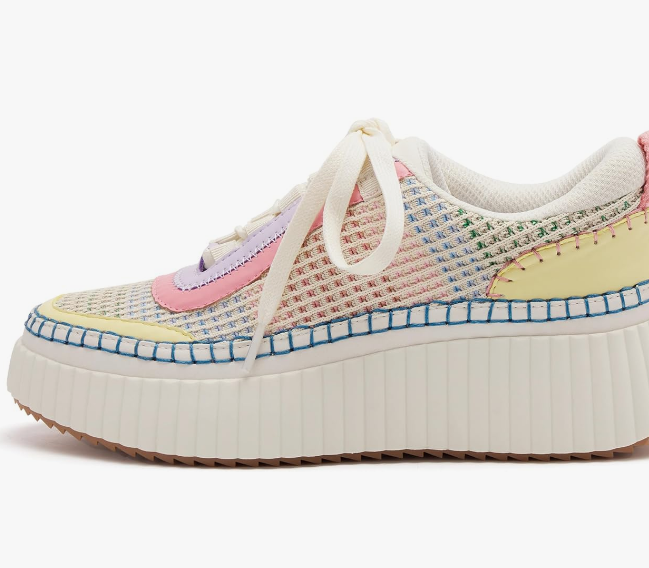 Women's Woven Lace-Up Platform Sneakers - Image 2