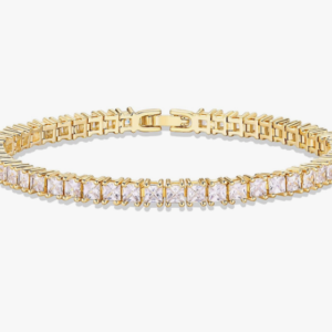Gold-Plated Cubic Zirconia Tennis Bracelet
