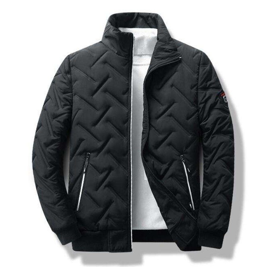 Men’s Textured Quilted Bomber Jacket Men’s Textured Quilted Bomber Jacket